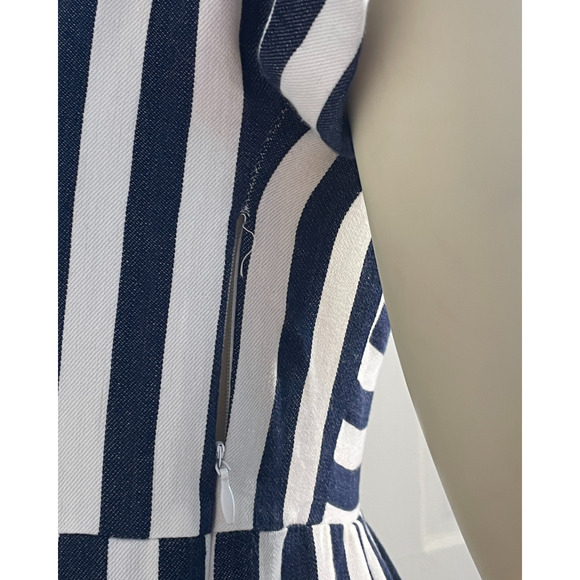 3-FOR-$30 Altar'd State Sz S Summer Dress Boat Neck Pleated Skirt Nautical Blue - Picture 6 of 11